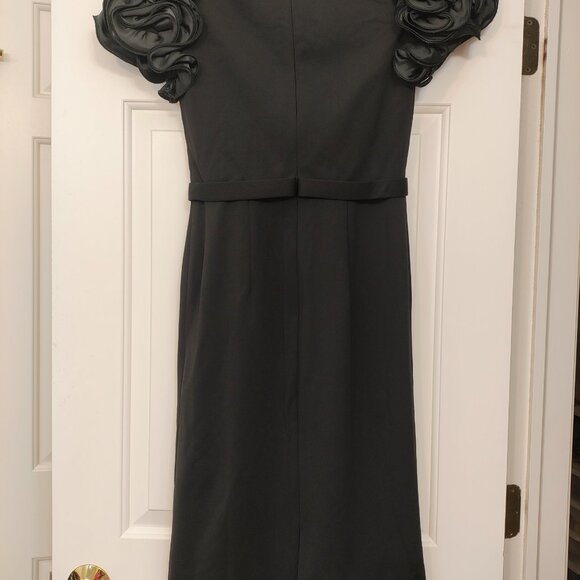 BASIX BLACK LABEL ROSETTE SLEEVE COCKTAIL DRESS IN BLACK - Picture 5 of 7